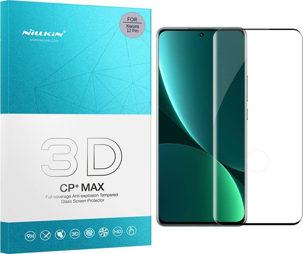 Nillkin Szklo Nillkin 3D CP+ MAX do Xiaomi 12 Pro uniwersalny RC038456 (6902048240391) aizsardzība ekrānam mobilajiem telefoniem