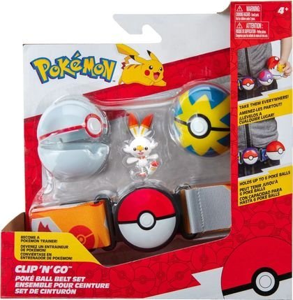 Figurka Pokemon: Pas Clip 'N' Go Pokeball Premium + Scorbunny 2010409 (191726426295) bērnu rotaļlieta