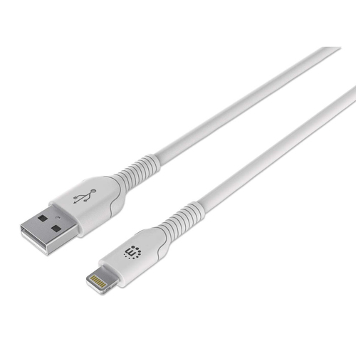 iLynk USB-Kabel Manhattan Typ A -> Lightning St/St 1m White aksesuārs portatīvajiem datoriem