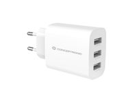 CONCEPTRONIC Ladegerat 3Port  30W,USB-A              weis Baterija