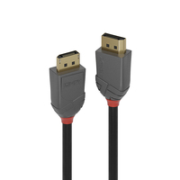 LINDY DisplayPort 1.2 Kabel, Anthra Line 7.5m kabelis video, audio