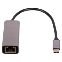 Adapter USB Akyga USB-C - RJ45 Szary  (AK-AD-65)
