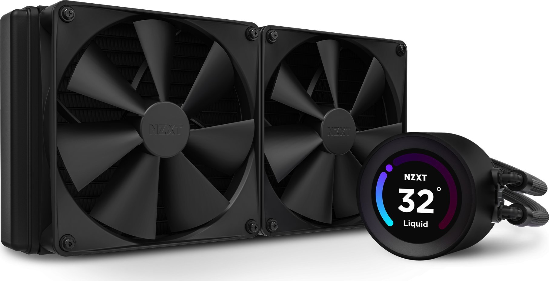 NZXT water cooling Kraken Elite 280 LCD ventilators