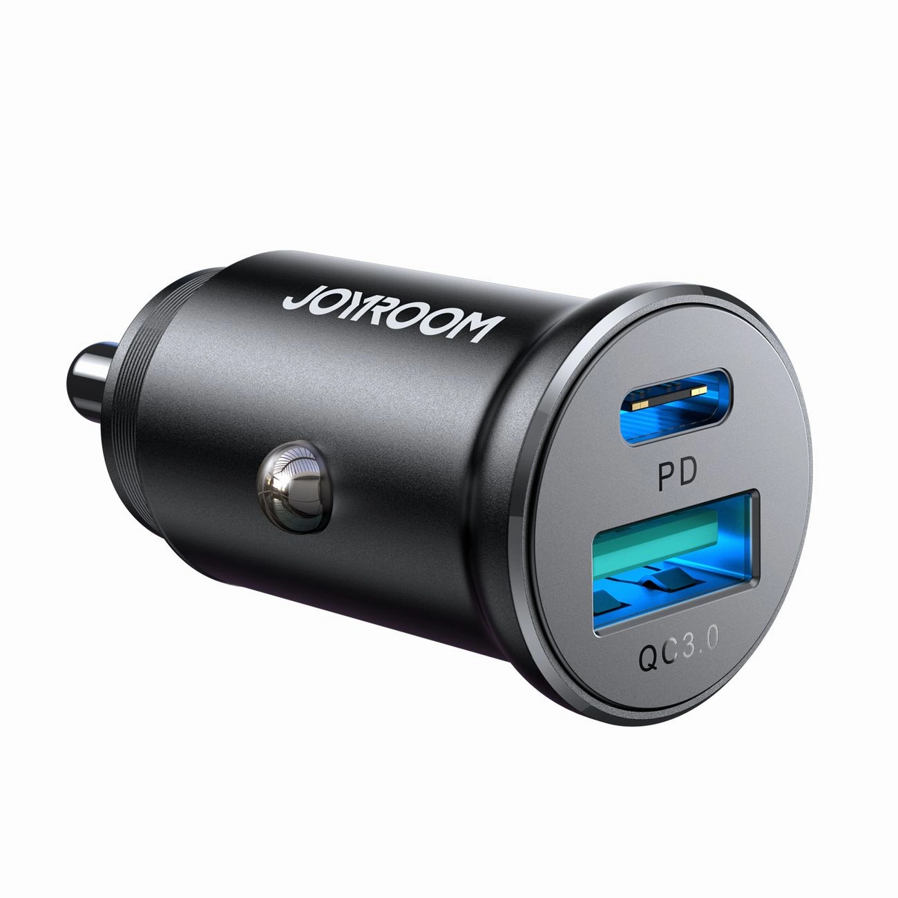 Joyroom CCN05 USB-C/USB-A 30W melns iekārtas lādētājs