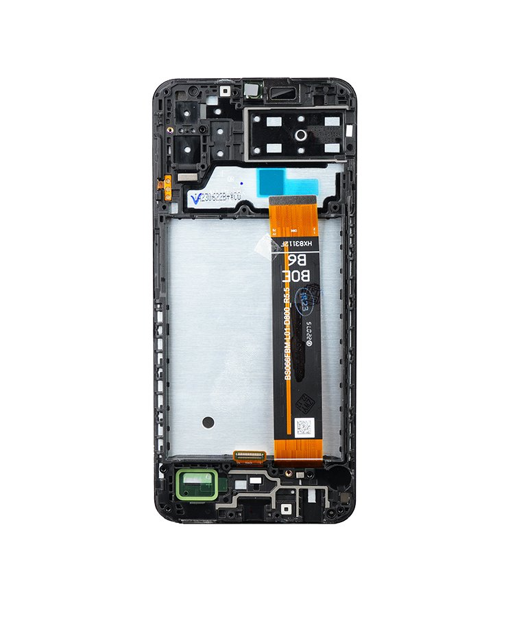 LCD display + Touch + Front Cover Unit Samsung A137F Galaxy A13 Black aksesuārs mobilajiem telefoniem