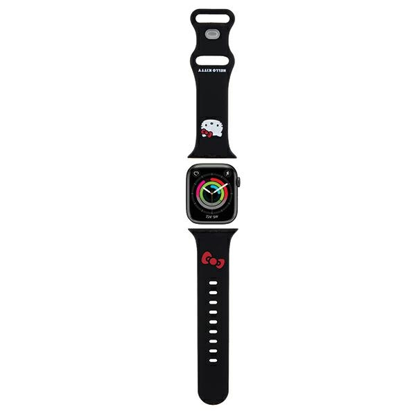 Hello Kitty Pasek HKAWMSCHBLK Apple Watch 38|40|41mm czarny|black strap Silicone Kitty Head HKAWMSCHBLK (3666339211950)