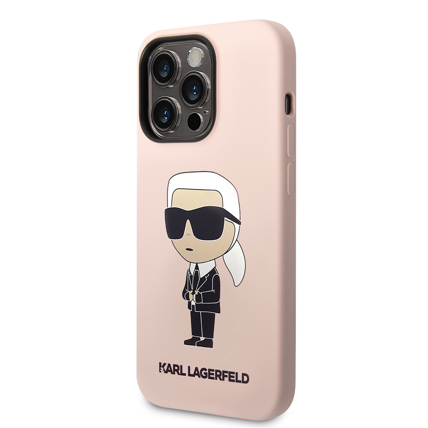 Karl Lagerfeld Liquid Silicone Ikonik NFT Case for iPhone 15 Pro Max Pink maciņš, apvalks mobilajam telefonam