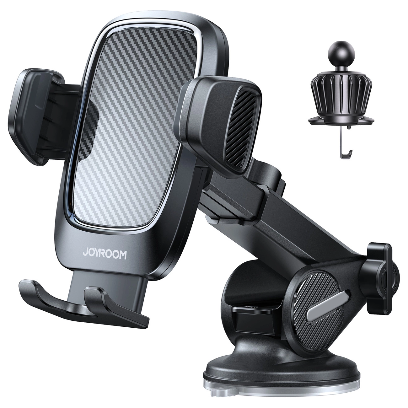 Joyroom car phone holder for cockpit, dashboard black (JR-ZS350) JR-ZS350 Silver (6956116769819) Mobilo telefonu turētāji