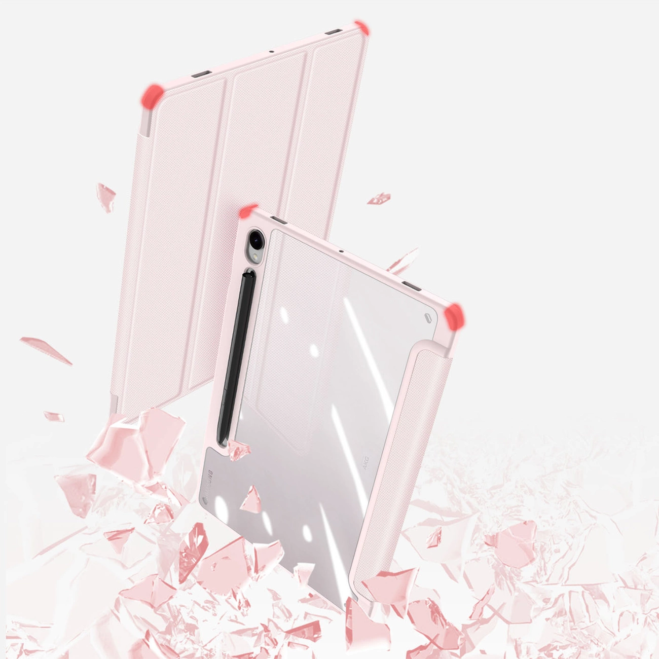 Dux Ducis Toby case with flip stand for Samsung Galaxy Tab S9 FE - pink Dux Ducis Toby Samsung Tab S9 FE Pink (6934913024591) planšetdatora soma