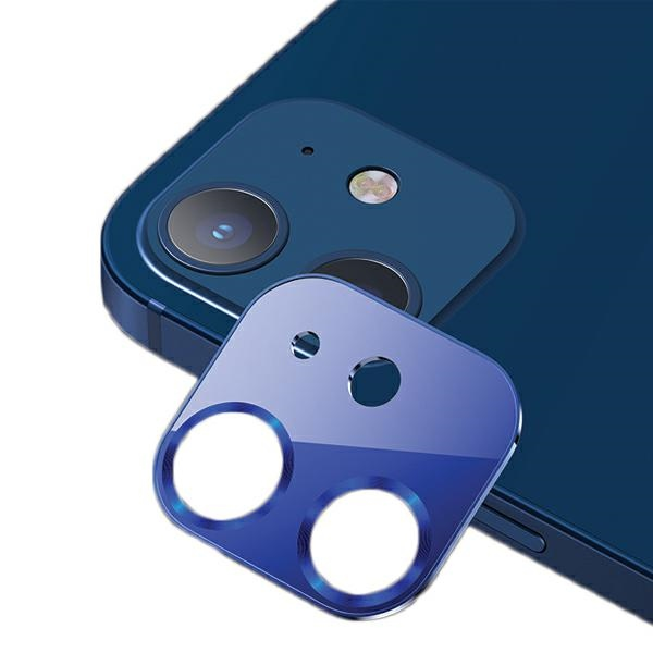 USAMS Camera Lens Glass iPhone 12 metal niebieski|blue BH703JTT05 (US-BH703) BH703JTT05 (6958444940151) aizsardzība ekrānam mobilajiem telefoniem