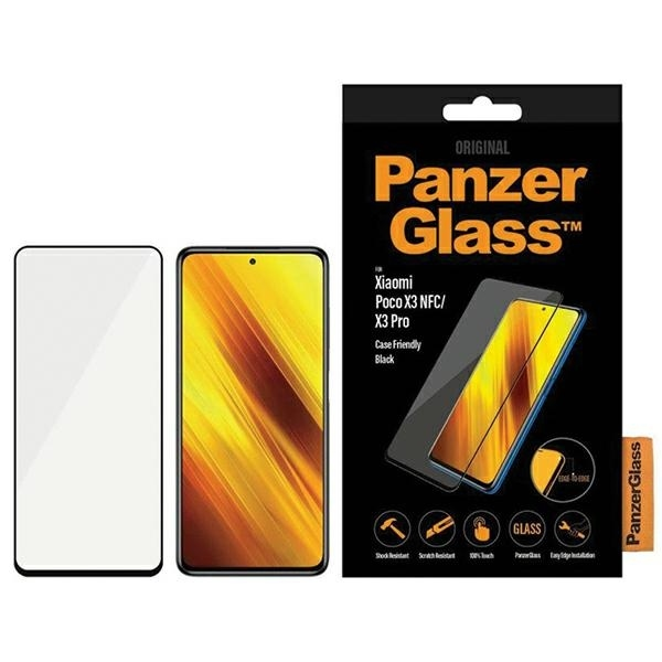 PanzerGlass E2E Regular Xiaomi Poco X3 NFC|X3 Pro Case Friendly czarny|black 8034 (5711724080340) aizsardzība ekrānam mobilajiem telefoniem