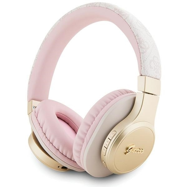 Original Bluetooth Headphones GUESS 4G Script GUBH604GEMP pink ZES125829 (3666339170226) austiņas