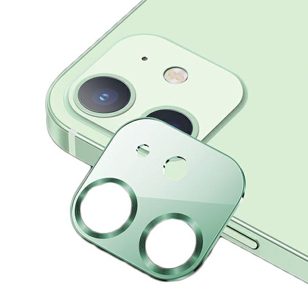USAMS Camera Lens Glass iPhone 12 metal zielony|green BH703JTT04 (US-BH703) BH703JTT04 (6958444939421) aizsardzība ekrānam mobilajiem telefoniem
