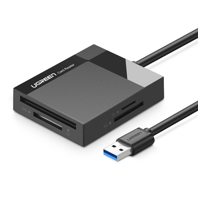 Ugreen USB 3.0 SD | micro SD | CF | MS card reader black (30231) karšu lasītājs
