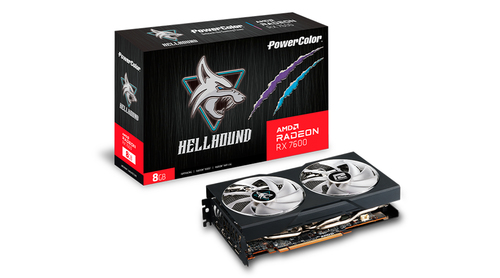 POWERCOLOR Hellhound AMD Radeon RX 7600 video karte