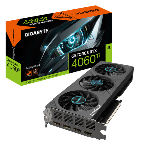 Gigabyte GeForce RTX 4060 Ti EAGLE OC 8G NVIDIA 8 GB GDDR6 DLSS 3 video karte
