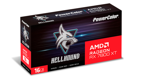 Graphics card PowerColor Radeon RX 7800 XT Hellhound 16GB OC GDDR6 video karte