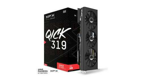 XFX Speedster QICK 319 Black Edition AMD Radeon RX 7700 XT 12 GB GDDR6 video karte