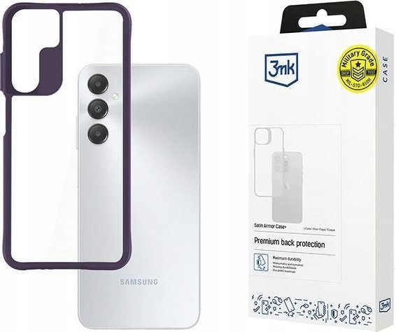 Samsung Galaxy A15 5G - 3mk Satin Armor Case+ Purple maciņš, apvalks mobilajam telefonam