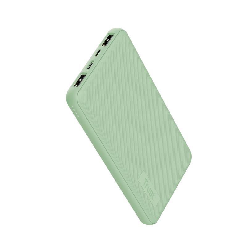 POWER BANK USB 10000MAH/PRIMO GREEN 25029 TRUST Powerbank, mobilā uzlādes iekārta