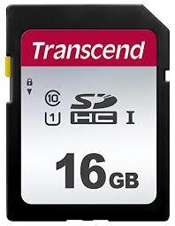 Transcend SDHC 300S         16GB Class 10 UHS-I U1 atmiņas karte