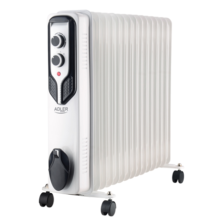 Adler Oil-Filled Radiator AD 7819 2500 W, Number of power levels 3, White