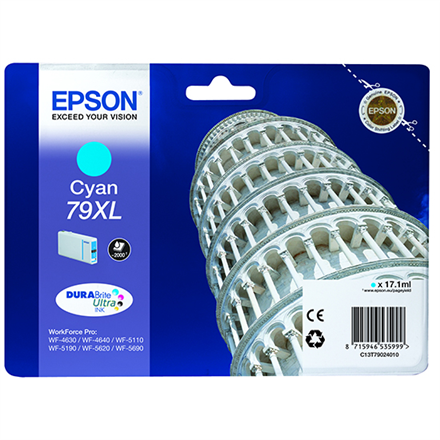 Ink Epson cyan T7902 | 17 ml | WF-5110DW/WF-5190DW/WF-5620DWF/WF-5690DWF kārtridžs