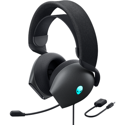 Dell Alienware Wired Gaming Headset AW520H Over-Ear, Built-in microphone, Dark Side of the Moon, Noise canceling austiņas