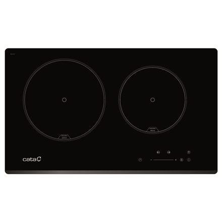 CATA Hob IB 2 PLUS BK/A Induction, Number of burners/cooking zones 2, Touch, Timer, Black plīts virsma
