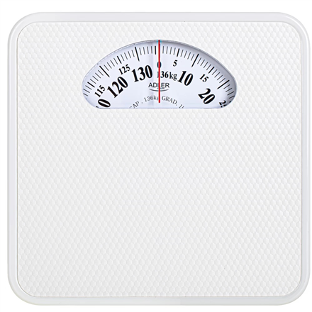 Adler Mechanical Bathroom Scale AD 8179w Maximum weight (capacity) 136 kg, Accuracy 1000 g, White Svari