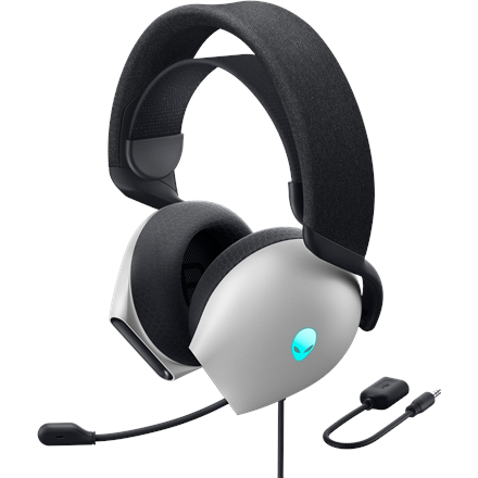 Dell Alienware Wired Gaming Headset AW520H Over-Ear, Built-in microphone, Lunar Light, Noise canceling austiņas