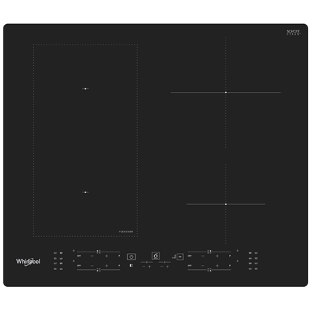 Whirlpool WL B8160 NE Induction Glass Ceramic Hob, Number of burners/cooking zones 4, Electronic, Timer, Black plīts virsma