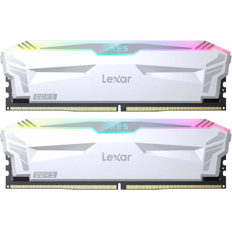 Lexar 2x16GB ARES RGB DDR5-6400 Desktop Memory, White color operatīvā atmiņa