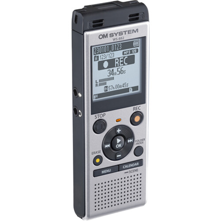 Olympus Digital Voice Recorder WS-882 Silver, MP3 playback diktafons