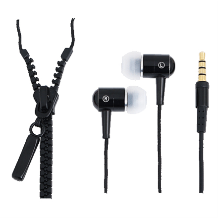 Logilink Stereo in-ear headphone  with microphone, black