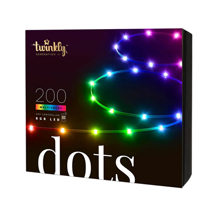 Twinkly Dots 60 LED RGB transparent wire apgaismes ķermenis