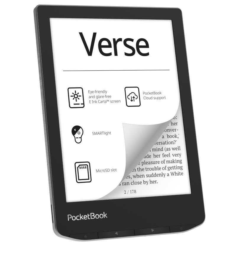 PocketBook Verse (629) szary Elektroniskais grāmatu lasītājs