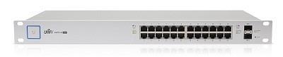 Ubiquiti 24-Port 1U Rackmountable PoE+ Gigabit Switch with SFP US-24-250W (Throughput 26Gbps, Swiitching capacity 52 Gbps, Forwarding 38.69M komutators