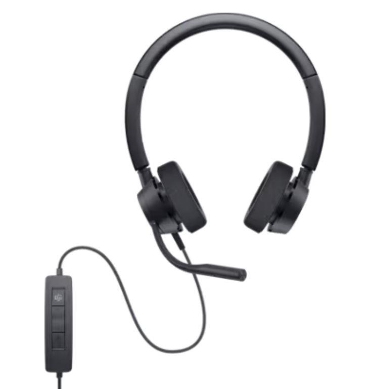 DELL WH3022 Headset Wired Head-band Office/Call center Black austiņas