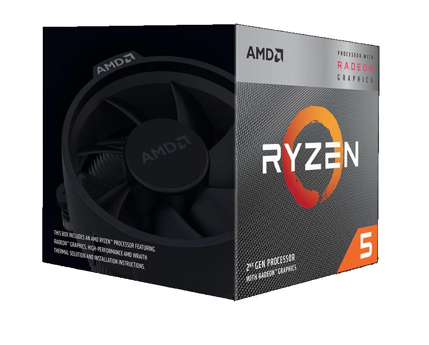 AMD Ryzen 5 3400G, 4C/8T, 4.2 GHz, 6 MB, AM4, 65W, 12nm, BOX CPU, procesors