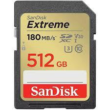 SanDisk SDXC 512GB Extreme UHS-I U3 V30 180/130 MB/s atmiņas karte