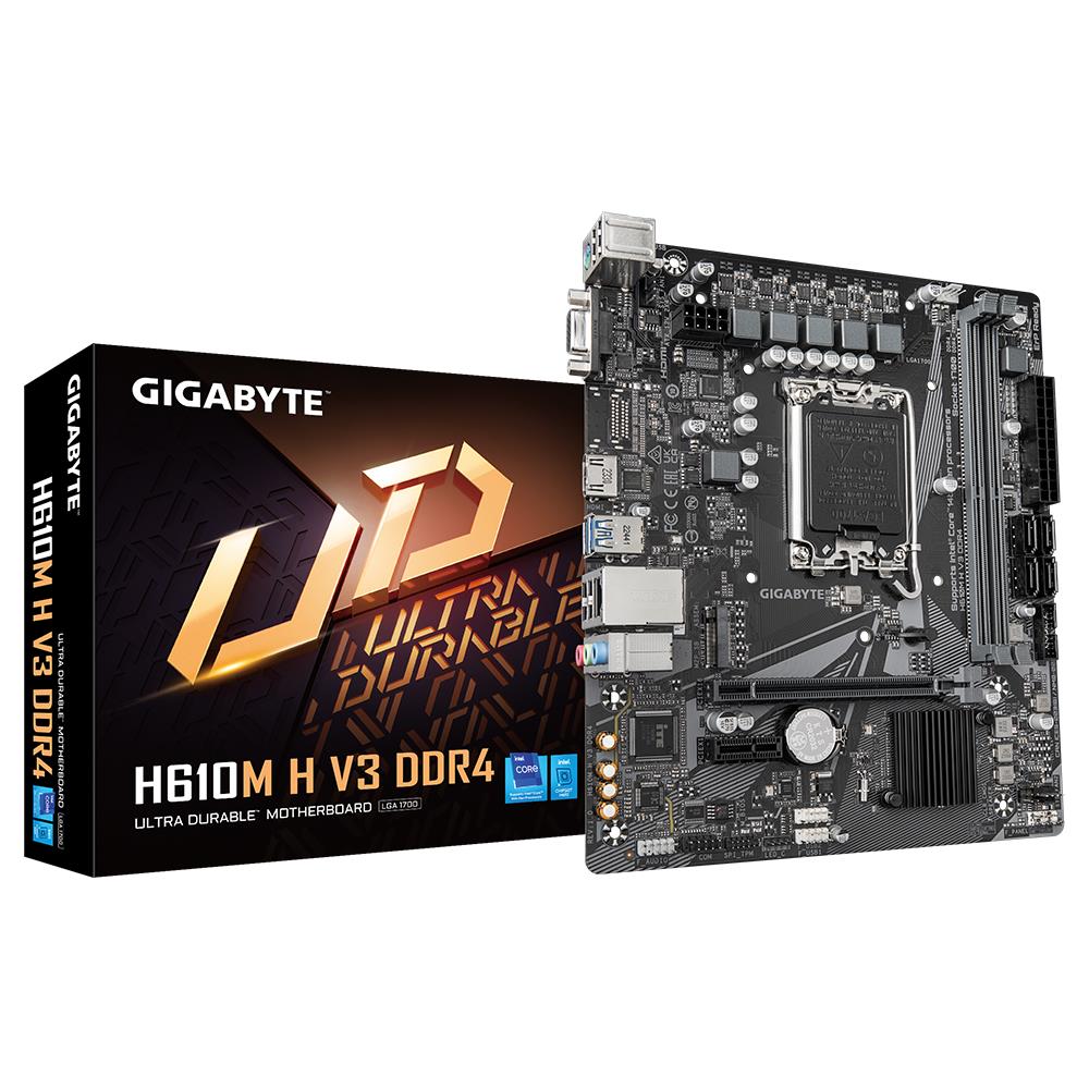 GIGABYTE H610M H V3 DDR4 LGA1700 pamatplate, mātesplate