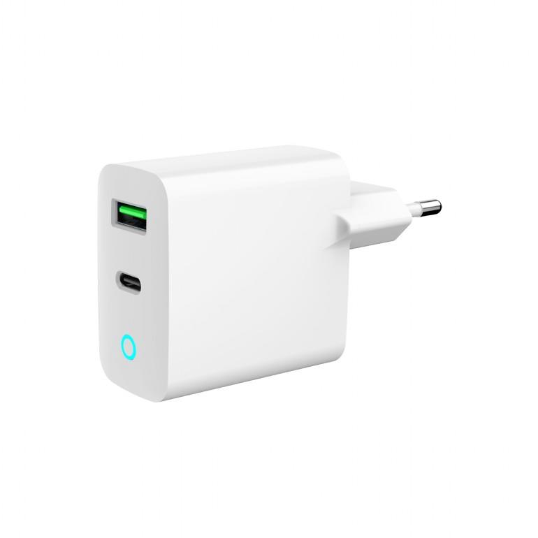 CHARGER USB 20W 2PORT/TA-UC-PDQC20L-W-01 GEMBIRD iekārtas lādētājs