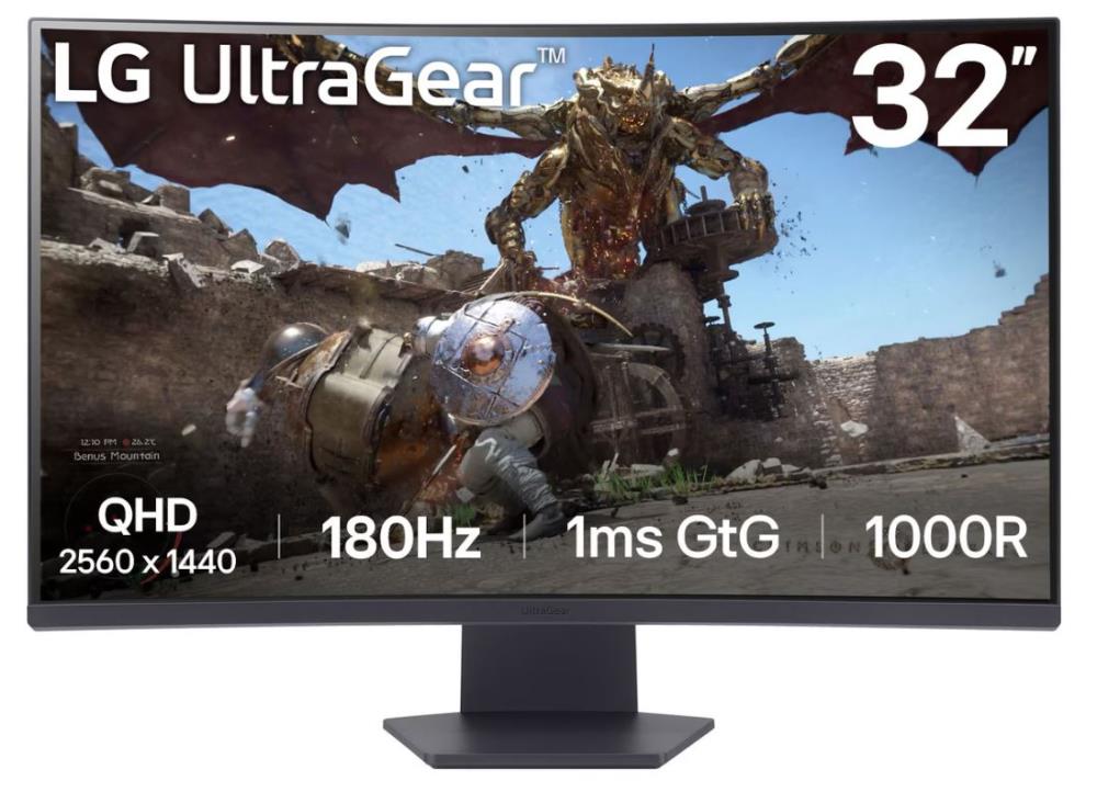 Monitor 32GS60QC-B 31.5 inches QHD 1000R Curved 180Hz monitors