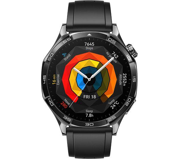 Huawei Huawei Watch GT | GT 5 | Smart watch | Stainless steel | Black | 5 ATM, IP69K 6942103132001 Viedais pulkstenis, smartwatch