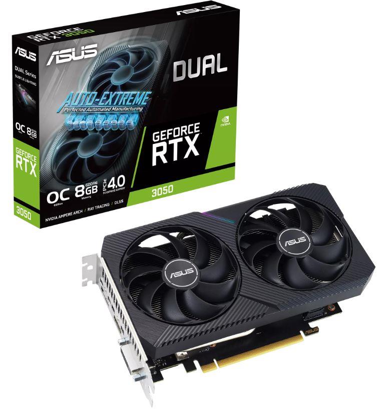 ASUS GeForce RTX 3050 DUAL 8GB OC V2 video karte