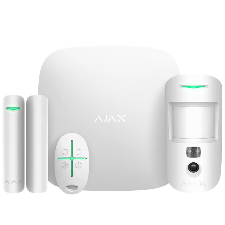 ALARM SECURITY STARTERKIT CAM/WHITE 38172 AJAX 38172 (4823114015717) drošības sistēma