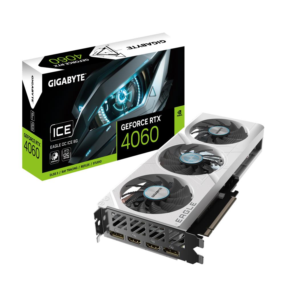 Graphics Card|GIGABYTE|NVIDIA GeForce RTX 4060|8 GB|GDDR6|128 bit|PCIE 4.0 16x|GPU 2505 MHz|2xHDMI|2xDisplayPort|GV-N4060EAGLEOCICE-8GD GV-N video karte