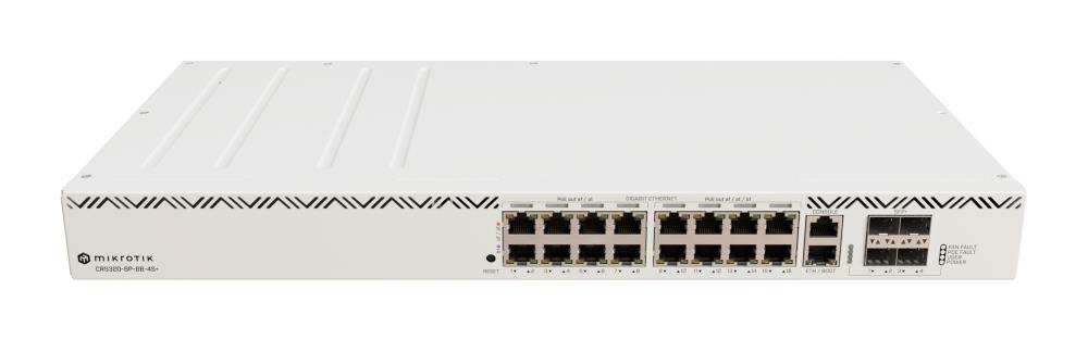 MikroTik NET SWITCH 18PORT 1000M 4SFP+/CRS320-8P-8B-4S+RM komutators
