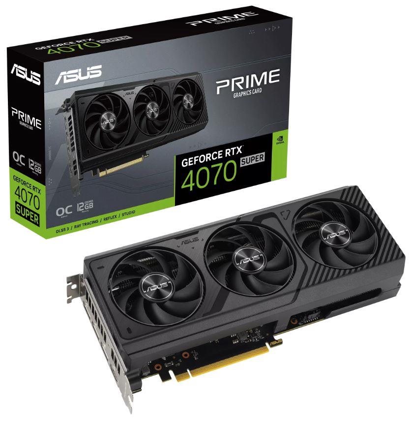 Graphics card GeForce RTX 4070 SUPER PRIME OC 12G GDDRX6 192bit video karte